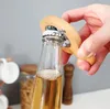 100Pcs Round Square Wooden Bottle Opener With Handle Coaster Fridge Magnet Decoration Beer Bottle-Opener Can Engrave Logo SN583