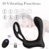 Itens de beleza 2 tipos de vibrador anual masculino de massagem Plug de plug de butt atraso de ejaculação anel de brinquedo sexy para homens gays