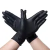 8 pairs in Powder Free Black Nitrile Gloves For Food Grade Waterproof Hypoallergenic Disposable Work Safety