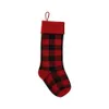 Chaussettes de Noël en tricot Buffalo Check Plaid Chaussettes de Noël Bonbons Sac cadeau Décorations de Noël intérieures RRA700