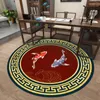 Carpets Red European Style Circular For Living Room Coffee Tables Floor Mats Children's Bedroom Round Carpet Home Decoration