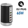 Universal 65W USB Fast Charger Hub Quick Charge QC3.0 Multi 6 Port USB Carregador Portatil Type C PD Charger Charging Station