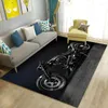 Teppiche 3D-gedruckter Motorrad-Teppich für Wohnzimmer-Dekoration, Teenager-Schlafzimmer-Dekor, Sofa-Teppiche, rutschfester Teppich, waschbare Matten