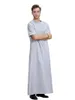 Etniska kläder muslimska kläder män islam ramadan kort ärm khimar arab dubai abaya plus size kaftan kalkon islamisk kaftan lång mantel