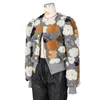 Giacche da donna Adogirl Peluche Fiori 3D Vintage Moda donna Casual Monopetto Manica lunga Cappotto di lana Crop Top Street Outwear