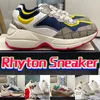 2023 Designer Sneakers Mens Casual Shoes Rhyton Men Women Platform Old Daddy Shoe Vintage Chunky Sneaker Beige Canvas Leather Interlock