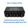 Dual channel stereo audio distributor RCA separator one-way input five output power amplifier connection