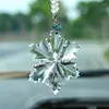 Interior Decorations Snowflake Crystal Car Pendants Mirror Hanging Ornaments Elegant Auto Decoration For Women Lady Accessory In