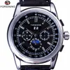 ForSining Luxury Moon Phase Design Shanghai Movement Fashion Casual Wear Automatisk Watch Scale Dial Mens Watch Top Brand Luxury2420