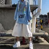 Erkek Hoodies Mavi Karikatür Hoodie Street Giyim Erkekler Hip Hop Amine Sweatshirt Kız Krover Üstler Sıradan Komik Sonbahar Japonya Harajuku Erkek