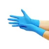 Gants en nitrile bleu jetables en latex sans poudre, 20 pièces, pour cheveux et ongles, utilisation en salon de beauté