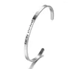 Bangle Inspirational Engraved FOLLOW YOUR HEART For Women Men Silver Personalized Gifts