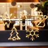 Kerstdecoraties Led Holiday Light Decoratie Lamp Room Decor Kerstman Snauw Sneeuwman Elk Jaar String Lichten Accessoires