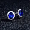Cluster Rings Fashion Temperament Oval Claw Inlaid Pink Crystal Earrings 2022 Trend Female Jewelry Charms Wedding Party Gift Drop