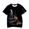 T-shirt da uomo Halloween Esplosivo Testa di zucca Fantasma 3d Stampa digitale Tendenza Casual T-shirt a maniche corte per bambini adulti