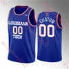 College Basketball Wears College Basketball Wears Custom Stitched Louisiana Tech Basketball Jersey 1 Kenny Hunter LaDamien Bradford Cobe Williams Will Allen Quan