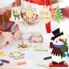 Christmas Decorations 2022 Year Home Decor Wood Crafts Santa Claus Snowman Elk Xmas Table Ornaments Cute Cartoon Office