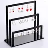Jewelry Pouches Acrylic Ladder Earring Display Shelf Rack Necklace Hanging Holder Removable