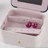 Jewelry Pouches Box Double Layers Ring 2 With Pu Materials For Storage Show Potable