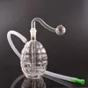 Venda imperdível 10 mm queimador de óleo de vidro feminino Bong cachimbos de água para fumar narguilé com queimadores de óleo masculinos tubos grossos inebriantes para acessórios de fumar 2 lotes