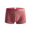 Mutande Intimo sexy di colore puro a vita media Slip da uomo morbidi Boxer