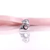 925 Sterling Silver Bear My Heart with Gold Plated Heart Bead Fits European Pandora Jewelry Charm Bracelets