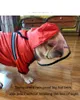 Groothandel hondenkleding Mode Trend Tide Tide Merk Waterdichte hond Regenjassen Reflecterende vier poots polyester medium en grote puppykleding