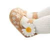 First Walkers Baby Girls Mary Jane Flats Soft Sole Lovely Infant Slippers Borduurwerk Prinses Dress Shoes Sunflower 0-18m Gift