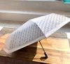 バッグパーツアクセサリーDSQ Goyar Umbrella Sun Umbrella Three Fold Automatic Vinyl Sunscreen UV Protection Folding Gift A3