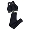 Yoga outfit set pak sport fitness naadloze vrouwelijke mesh workout kleding voor vrouwelijke legging ademende sportkleding vrouw rennen