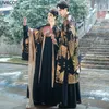 Roupas étnicas vestido tradicional chinês antigo conjuntos de hanfu preto emparelhados para casal de halloween cosplay costume dança oriental masculina homens