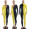 2024 Designer Hooded Jumpsuits Women Enstycken outfit kläder avslappnad lapptäcke romper byxor streetwear långärmad övergripande grossist höst vinterkläder 9054