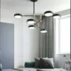 Chandeliers Minimalist Black White Modern LED 4/6 Head Chandelier For Bedroom Dining Living Room Restaurant Loft Hall Interior Nordic Decor