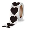 Gift Wrap 100-500pcs Black Heart Shaped Stickers Autocollants Scrapbooking Pegatinas For DIY Bag Envelope Seal Decor Stationery Label