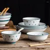 Set di stoviglie Ciotole in ceramica nordica creativa e utensili per la casa personalizzati Set di piatti freschi piccoli Accessori da cucina Eco