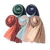 Этническая одежда Мусульманская одежда носить женщины хиджаб мягкий шифоновый шарф модный шарф