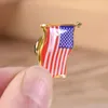 Decoração de festa bandeira americana lapela pino Estados Unidos EUA chapéu tie tack badge pins mini broches para sacolas de roupas rrc677