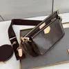 Designer-Damentasche, Umhängetaschen, Handtasche, Originalverpackung, Datumscode, Cross-Body-Damen-Clutch-Geldbörse mit Mustern, Blumen und Buchstaben, drei in einem