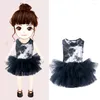 Girl Dresses 2-8T Kids Tutu Dress Children Ballet Leotard Dance Sleeveless Tie-Dye Party Performance Clothes Costume Princess