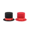 Jewelry Pouches Top Hat Box Velvet Wedding Ring Necklace Display Gift Container Case For Packaging