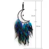 Decorative Figurines Dream Catchers Gem Pendant Moon Catcher Handmade Feathers Wall Hangings Craft Home Decoration Wind Chimes Catcherser