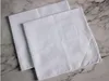 24pcslot Cotton Satin Handkerchief White Color Table Handkerchief Super Soft Pocket Towboats Squares 34cm