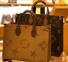 حقيبة يد نسائية ONTHEGO MM GM PM M44925 Luxurys Totes حقائب يد تسوق حقيبة يد تسوق من الجلد الطبيعي للسيدات حقيبة كتف كروس بودي حقيبة ظهر بمحفظة