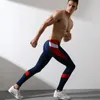 Running Shorts Superbody 2022 Men's Long Johns Fashion Sexy Polyester Underwear Winter Warm Undershirts Patchwork Sports Leggings