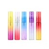 100pcs Mini Mixed Colorful Glass Essential Oil Perfume Bottle Spray Atomizer Portable Travel Cosmetic Container 5ml Perfumes Black Cap Bottles Joblot