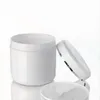 White Plastic PP Emulsion Cream Jars Refillable Bottle Silver Line Empty Cosmetic Packaging Containers Round Eye Cream Pots 200G 250G 300G 500G