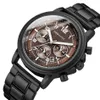 Marca de luxo Mens Wood Quartz Watch Watch Men Sport imperme￡vel Watch Man Chron￳grafo Wooden Watches218J