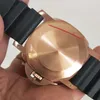 Klasyczna super wysokiej jakości zegarki dla mężczyzn Cal 2555 Automatyczny ruch 47 mm ceramika ramka automatyczna data Rose Gold Case czarna guma 219a