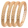 Bangle 4pcs Dubai for Women Bracelet Africa Ball Jewelry Gold Color Banglebracelet Etiópia Noiva