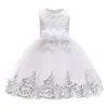 Girl Dresses Girls Summer Floral Princess Dress Children Lace Sequins Tutu For Birthday Party Clothing Kids Sleevess Custome